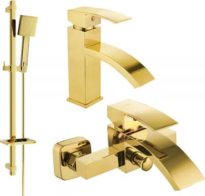 Produktbild von Mexen Libra DQ45 Badewannenset, Gold - 745103DQ45-50