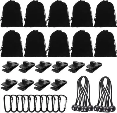 Produktbild von Gewichtszakken voor buitententen, 10 stuks, inkl. haken, clips en elastieken