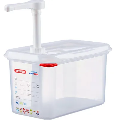 Obrázok produktu pre Dávkovač na omáčku/čerpadlový dávkovač, GN 1/4, objem 4,3 litra