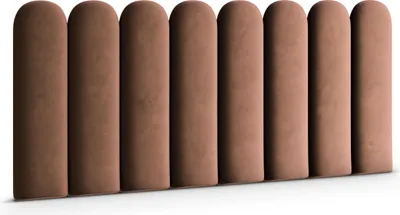 Immagine prodotto di Muralo Pannello di tappezzeria ovale WALL Cuscino da parete Cuscino da letto Testiera da parete Pannello da parete Magic Velvet Brown 2299 30cm x 80cm