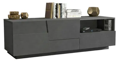 Produktbild von Dmora TV-Schrank Velio 150x44x46 cm Schwarz 2 Böden, 1 Schublade