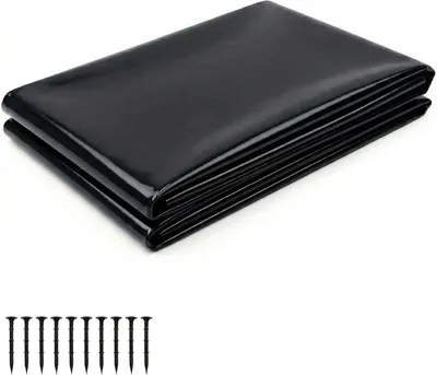 Produktbild von Teichfolie 2 m x 2 m, 0.2 mm, HDPE, schwarz, für Gartenteiche