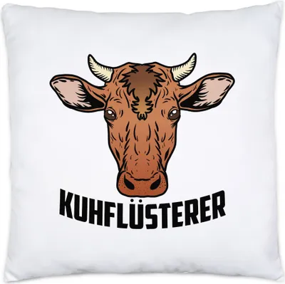 Produktbild von Kuhflüsterer Kissen Inkl. Füllung Kuh-Fans Kuh-Liebhaber Milchkuh Landwirt Geschenkidee