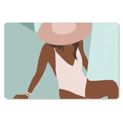 Produktbild von MuchoWow® Mauspad Mousepad Sommer - Frau - Abstrakt 27x18 cm - Mousepads - Maus Mat - Pad - Mausunterlage - Büroartikel - Desk Matten