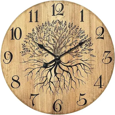 Obrázok produktu pre Autronic Hodiny nástěnné - pr. 58 cm MDF strom života (HA1661)