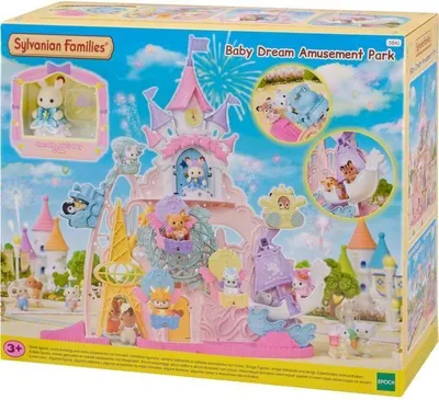 Produktbild von Sylvanian Families Vergnügungspark, Riesenrad, Einhornboot, Dampfzug, Schokoladenhasenbaby Prinzessin, Mehrfarbig