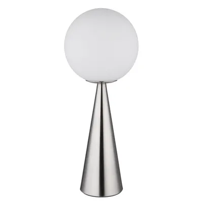 Produktbild von LED Tischleuchte, Metall, Glaskugel, silber, E27, H 49,5 cm