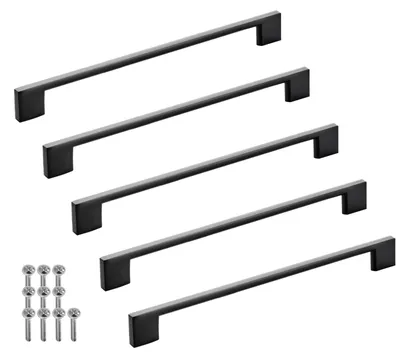 Produktbild von SOTECH Möbelgriff BLACKLINE XII Schrankgriff – Bohrabstand 224 mm, schwarz matt (5 Stück)