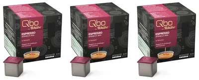 Produktbild von Tchibo Qbo Espresso Apaneca Ana Premium Kaffeekapseln, 81 Stück - 3x27 Kapseln (Espresso, Intensität 5/10, elegant mit Karamellnote), nachhaltig & aus 70% nachwachsenden Rohstoffen¹