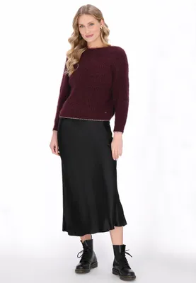 Image de Pull pour femme SAPORTA - couleur bordeaux, taille XS/S