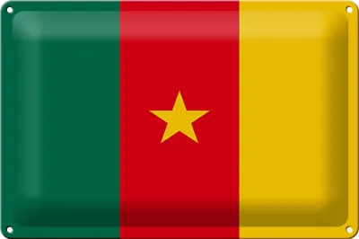 Produktbild von Blechschild Flagge Kamerun 30x20cm Flag of Cameroon
