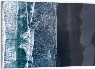 Produktbild von DEQORI Glasbild Echtglas 90x60 cm 'Meereskontraste' Wandbild Bild modern Deko