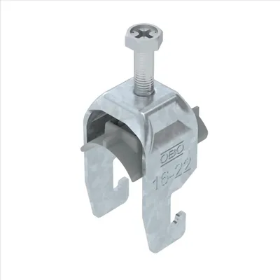 Produktbild von OBO Bügelschelle, 2056, 16-22mm, Stahl, tauchfeuerverzinkt, 1 Stk.
