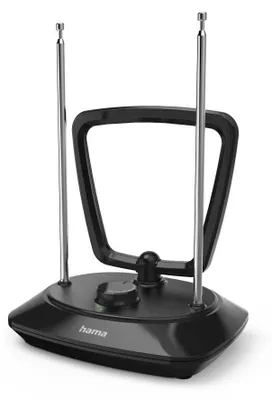 Zdjęcie produktu dla Hama Classic, Wewnętrzna, Czarny, 2 m, 87,5 - 1479,5 MHz, DVB-T, DVB-T2, DAB, DAB+, UKW