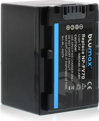 Produktbild von 2x Blumax Akku | für Sony NP-FV70 Digitalkamera | Kapazität 1680mAh  |Spannung 7,4Volt | Video- und  Kamerazubehör