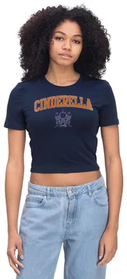 Produktbild von Cinderella Schriftzug Mit Emblem Crop Top, L, Light Navy