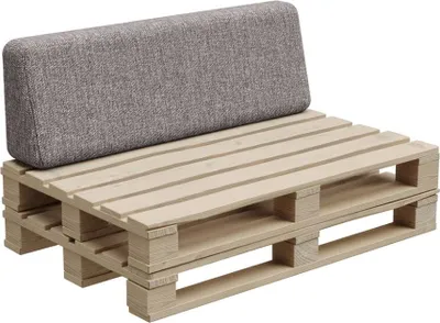 Produktbild von Palettenkissen, Palletenpolster, Gartenkissen, PFBG (Rückenlehne 120x35, Grau)