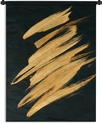 Produktbild von MuchoWow® Wandteppich Wandbehang Gold - Farbe - Streifen - Luxus - Abstrakt 150x200 cm Tapisserie Dekoration Wandtuch - Wandaufhängung - Moderner