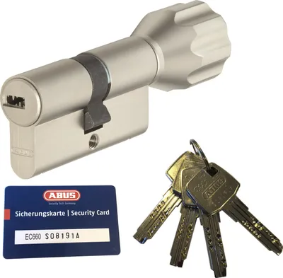Produktbild von ABUS EC660 Knaufzylinder Länge Z30/K35mm (c=65mm) mit Sicherungskarte und 4 Schlüssel, SKG** Bohrschutz