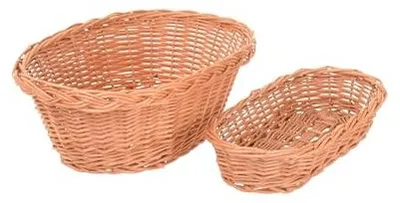 Produktbild von Aqbau 2er Set Weidenkorb Oval S + L Naturfarben