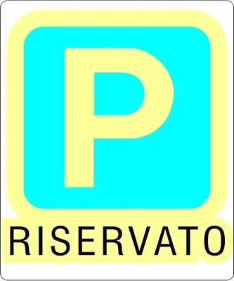 Image de adhésif Fluorescente Parcheggio reserviert
