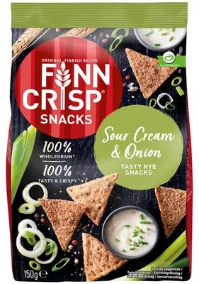 Image de Finn Crisp Snacks Crème aigre et oignon 150g