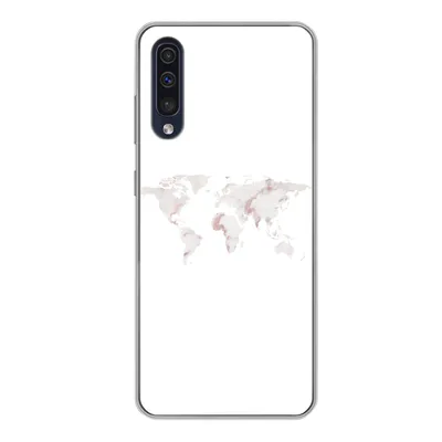 Produktbild von MuchoWow® Handyhülle Schutzhülle Hülle für Samsung Galaxy A50 Weltkarte - Marmor - Karte Silikon Softcase Handy Hülle - Mobiltelefonhülle