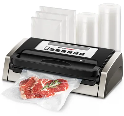 Vakuumiergerät 15 l/min, 125 Watt, Edelstahl, mit integriertem Schneider