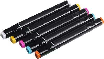 Obrázok produktu pre 80 farieb Umelecké fixy Set Double Tip Broad Fine Point Marker Pen s prenosnou taškou Umelecké potreby pre študentov Dospelí umelci Kreslenie Farbenie Skicovanie Design