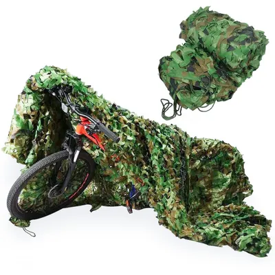 Produktbild von Tarnnetz 1,5M x 5M Camouflage Netz Jagd Wildcampen Waldlandschaft Armee Army Camo Hunter Military Net Outdoor Garten Party Dekorationen Sonnenschirm
