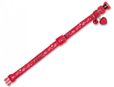 Produktbild von Katzenhalsband "LOVE", rot