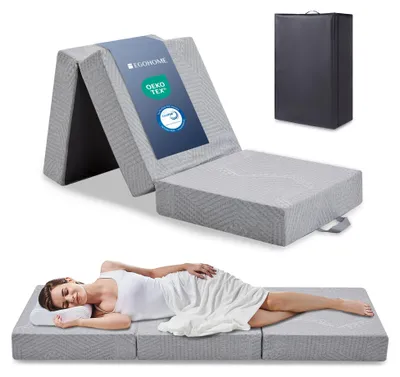 Productafbeelding van EGOHOME Opklapbare matrassen, 90x200 cm, gastenmatras, opklapbaar, hoogte 15 cm, inclusief opbergoplossing