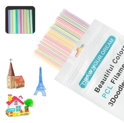 3D-Stift-Filament, 100 Stück, PCL 2,5 mm, 30 Farben, leuchtend