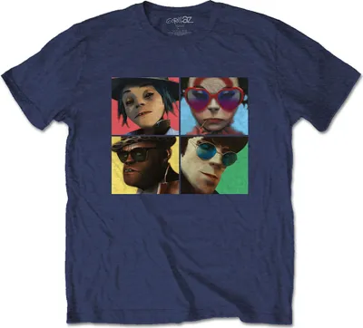 Produktbild von Gorillaz Humanz T-Shirt mit kurzen Ärmeln Navy Blue M