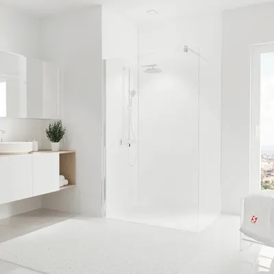 Produktbild von SCHULTE Duschrückwand Set DecoDesign ExpressPlus Unifarbe weiß 255 x 120 cm EP1900916 04