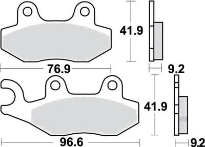 Produktbild von Bremsbeläge Vorderrad für MZ SX 125 Baujahr 2001-2008 Bremsklotz von TRW - Neu