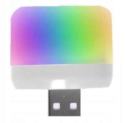 Zdjęcie produktu dla LAMPKA LED RGB Tęczowa na USB do TELEFONU TABLETA