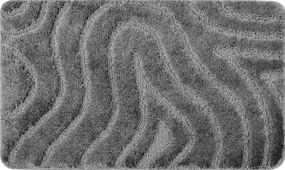 Image de Tapis de salle de bain SUPREME WAVES, vagues, antidérapant, doux - gris gris 60x100 cm