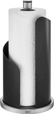 Produktbild von GEFU Küchenrollenhalter Curve, schwarz/silber