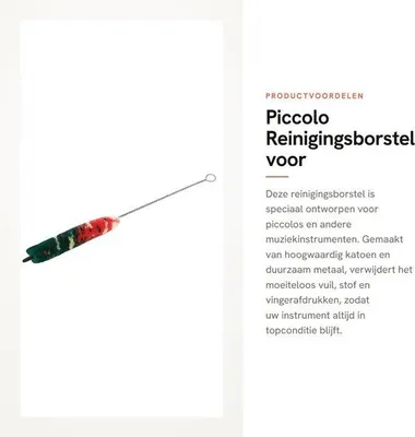 Obrázek produktu pro Čisticí kartáček Piccolo pro hudební nástroje