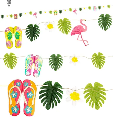 Produktbild von Girlande Hawaii 3,6m Mottoparty Sommer
