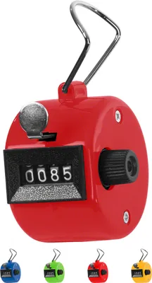 Produktbild von Handzähler Tally Counter 4-stellig, mechanisch, bunt