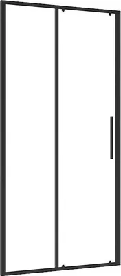 Produktbild von Duschtür Schiebetür – Schwarz matt – Industrial Style –- 100 x 195 cm - TORONI