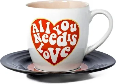 Image de ThumbsUp! Tasse "All you need is love" 270ml weiß
