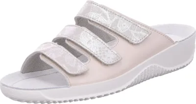Produktbild von Rohde Damen Pantolette drei Riemen Metallic Druck Klettverschluss Soltau-40 1930, Größe:38 EU, Farbe:Beige
