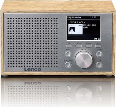Produktbild von Lenco DAR-017WH - Kompaktes und stilvolles DAB+/FM-Radio mit Bluetooth® und Holzgehäuse - Eiche