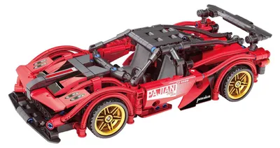 Productafbeelding van Lobbes Bouwstenen Sportauto, trekauto - 488 onderdelen, speelgoedauto