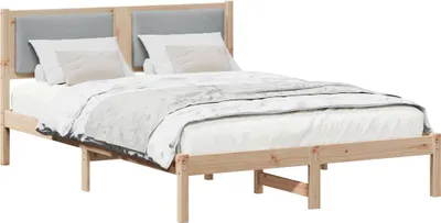 Obrázok produktu pre Rám postele Svetlosivá 140 x 200 cm Masívne borovicové drevo