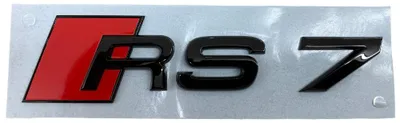 Original Audi RS7 S7 A7 4G 4K Schriftzug Emblem Logo Schwarz Black Edition in der Farbe Schwarz von Volkswagen AG