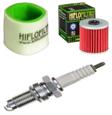 Image de Kit d'entretien pour Kawasaki KLF 220 A Bayou 2000-2002 : filtre à air, filtre à huile, bougie d'allumage de pamoto - Neuf